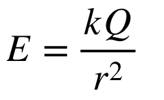 <p>r= distance between source and test charge </p>