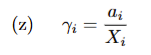 <p>gamma is activity coef</p><p>a is activity</p><p>X is molar fraction. A/(A+B). </p><p>represents how far a solution component is from ideal. </p>