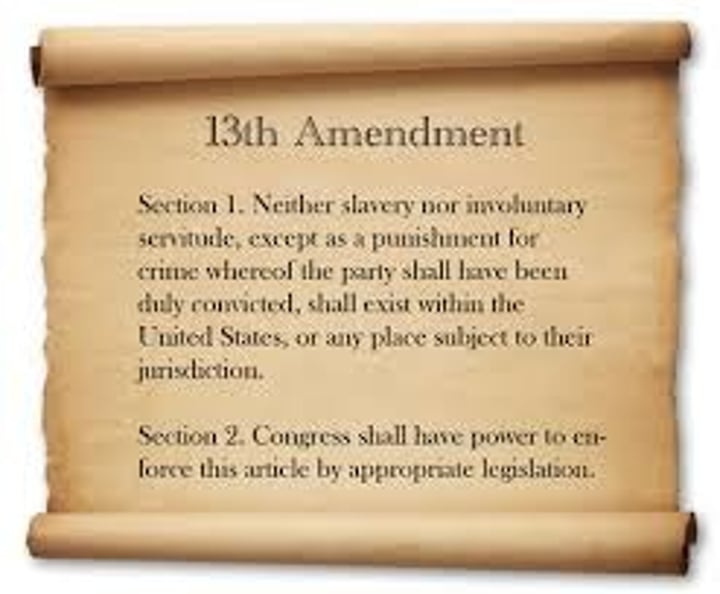 <p>an 1865 amendment to the United States Constitution that bans slavery throughout the nation</p>