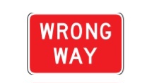 <p>a wrong way sign means</p>