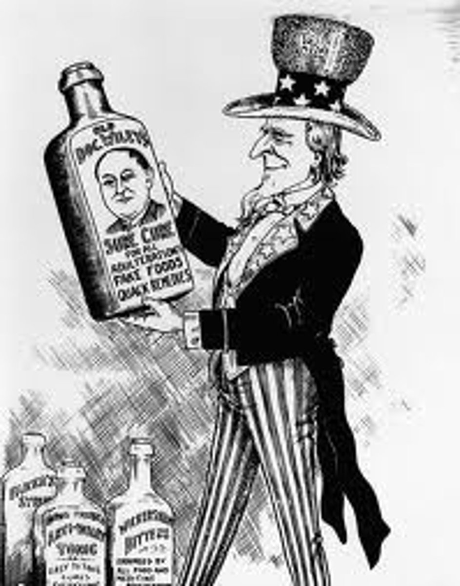 <p>A law passed by Congress to inspect and regulate the labeling of all foods and pharmaceuticals intended for human consumption. This legislation, and additional provisions passed in 1911 to strengthen it, aimed particularly at the patent medicine industry. The more comprehensive Food, Drug, and Cosmetic Act of 1938 largely replaced this legislation.</p>