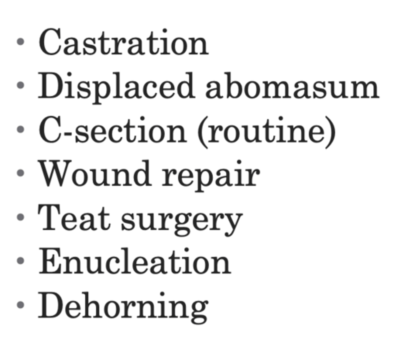 <p>these are examples of what kind of procedures</p>