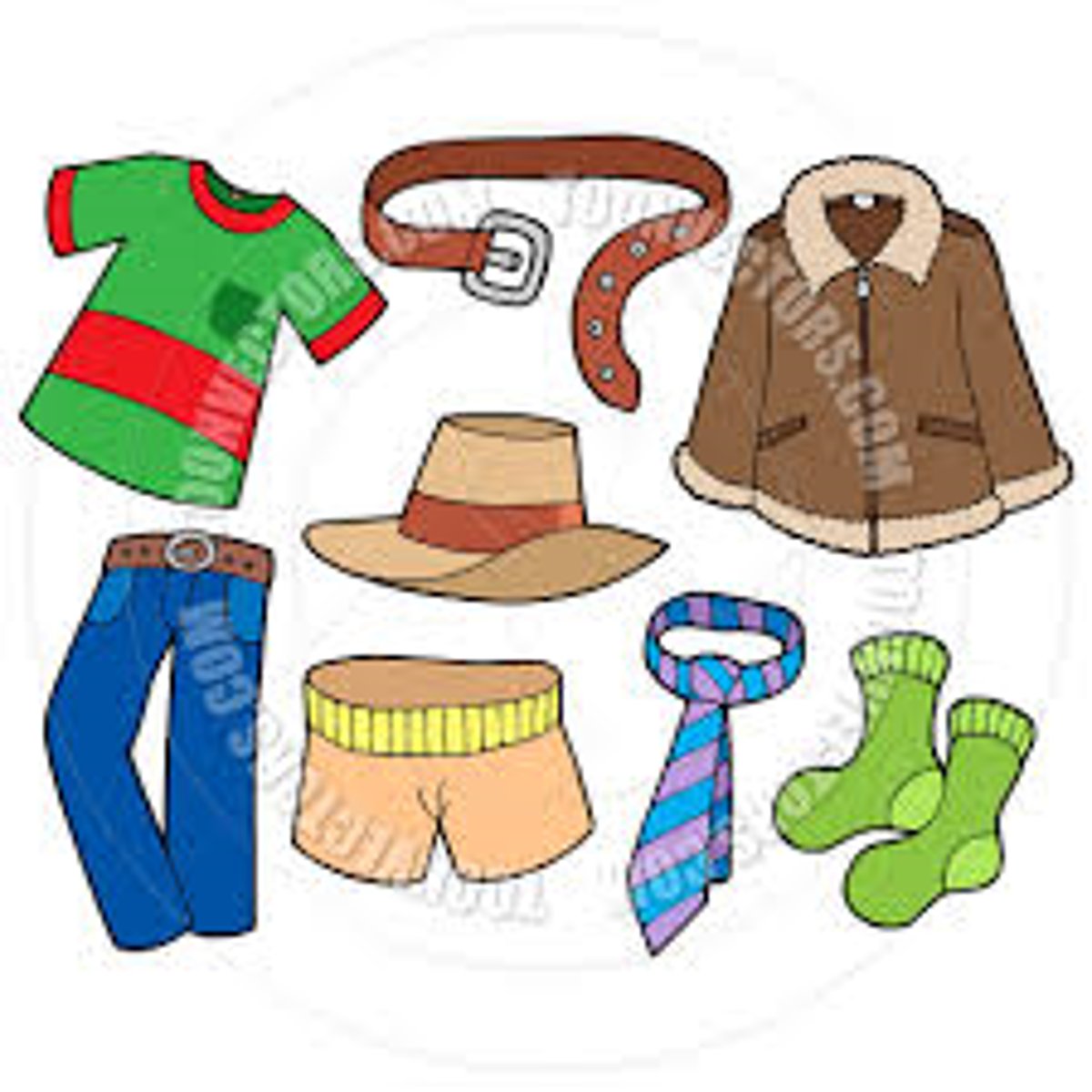 <p>clothes, clothing</p>