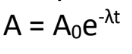 <p>Exponential Decay Law:<br><br>What is the meaning of (t ½ ) in the formula?</p>