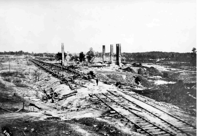 <p>What does this photograph below of Atlanta, Georgia reveal about total war?</p>