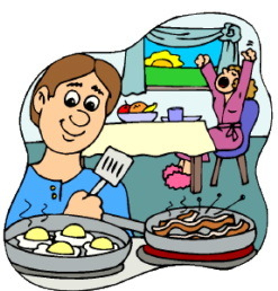 <p>make breakfast</p>