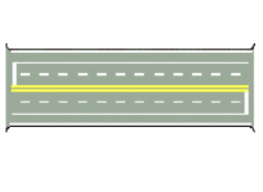 <p>The solid yellow double line means</p>