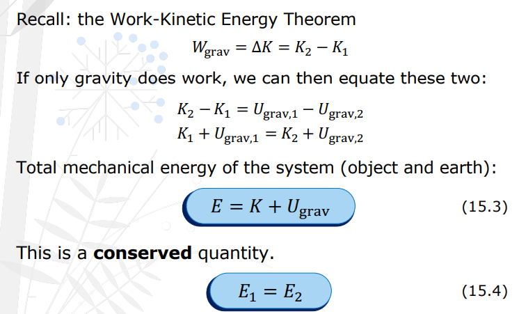 <p>Gravitational potential energy is related to the work done. We can relate the work-kinetic energy theorem.  K<sub>2<sup>-</sup></sub>K<sub>1 <sup>= </sup></sub>U<sub>grav1</sub>- U<sub>grav2 </sub></p>