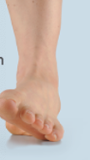 <p>sole of foot turns medially</p>