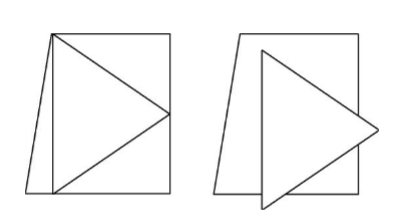 <p>Why is the figure on the right not ambiguous in comparison to the left figure in terms of shape recognition</p>