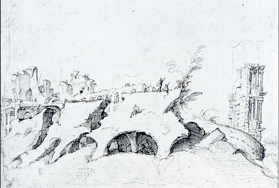 <p>Maarten van Heemskerck</p><ul><li><p>View of the Roman forum, detail of a drawing </p></li><li><p>pen and ink on paper 1532-36</p></li><li><p>Studying ancient ruins, one of the first to do this</p></li><li><p>Interesting because in following centuries many artists who will go to Rome and study</p></li><li><p>Maarten is Dutch artist&nbsp;</p></li><li><p>Reporter of what Rome was, left many drawings that show image of Rome in his times, interesting because he had same ambition one century later</p></li><li><p>Points in city where there were many ruins</p></li><li><p>Second drawing by same guy</p></li><li><p>View of the Palatine Hill with the remains of the imperial palaces</p></li><li><p>They were moving towards things that weren’t gothic but new style</p></li><li><p>Roma puanta fuit ipsa ruina docet — how great Rome once was, the reuins themselves show&nbsp;</p></li><li><p>Artists feel like they must go to Rome in this time&nbsp;</p></li></ul><p></p>