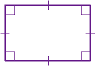 A parallelogram with four right angles (an equiangular parallelogram.)