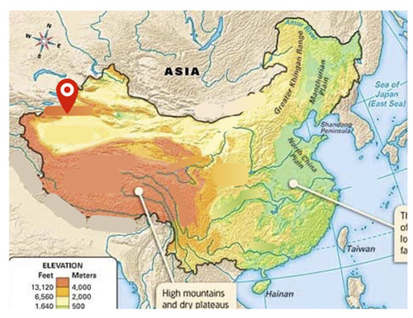 <p>A mountain range located north of the Tibetan Plateua</p>