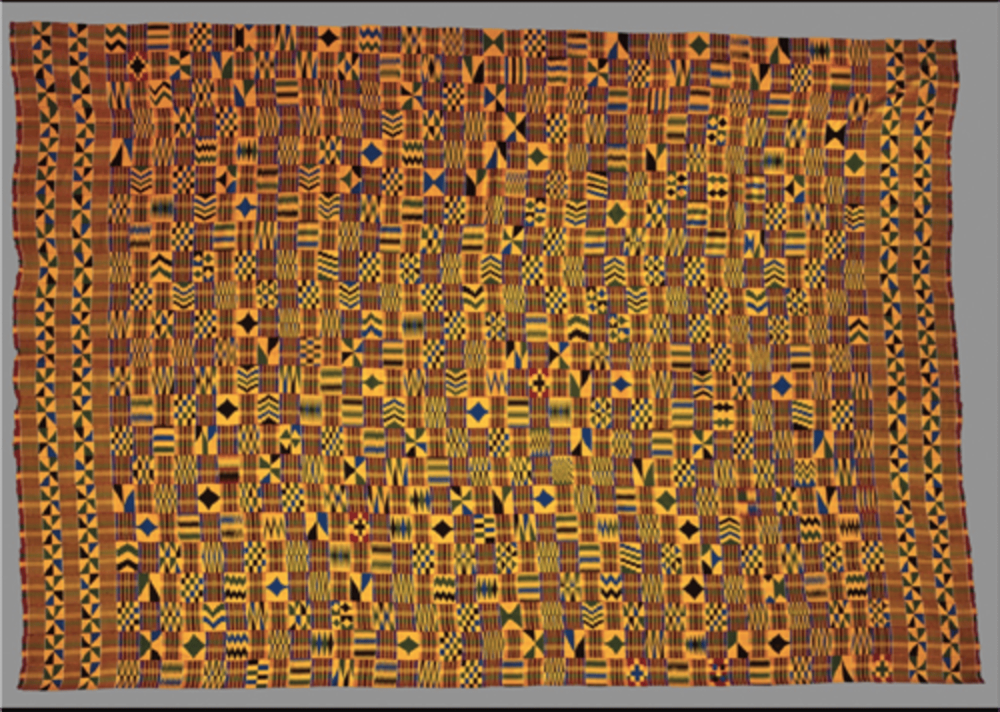 <p>A type of Kente weaving that translates to "my skills are exhausted." Adwene represents the skills and ideas of the weaver, and asa means finished.</p>