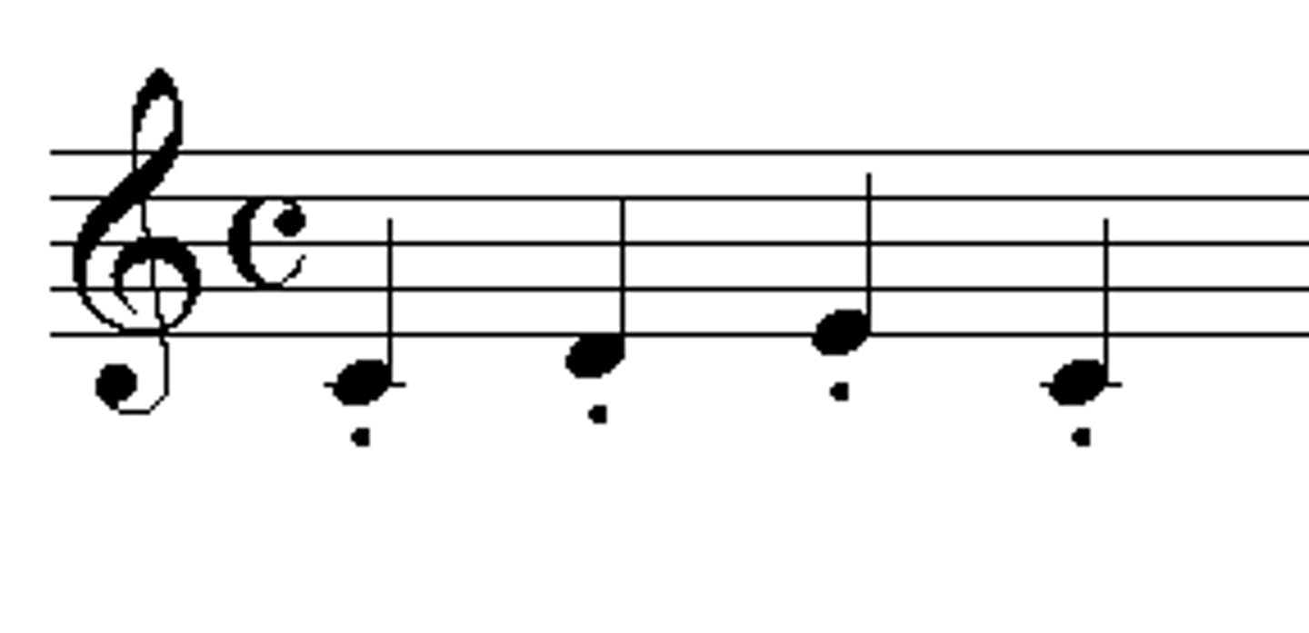 <p>staccato / detached</p>