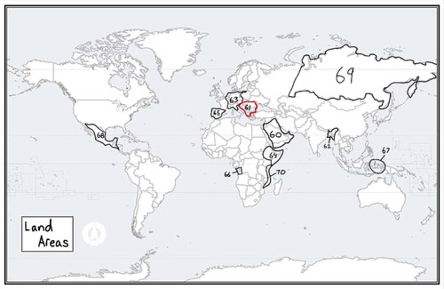 <p>What is #61? (land areas)</p>