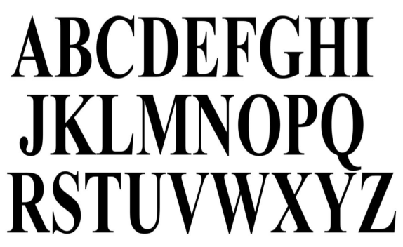 <p>Roman Lettering</p>