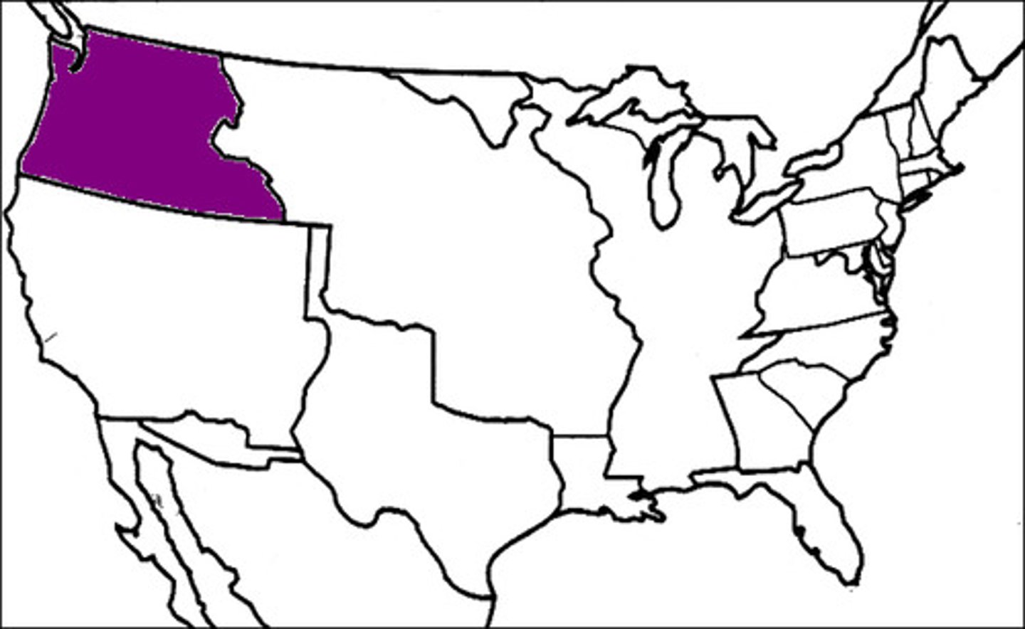 <p>Land jointly occupied by Britain and U.S.; split along the 49th parallel in 1846.</p>