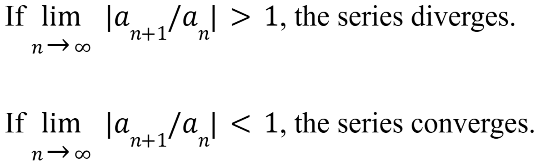 <p>If it equals 1, its inconclusive (Chap 10)</p>
