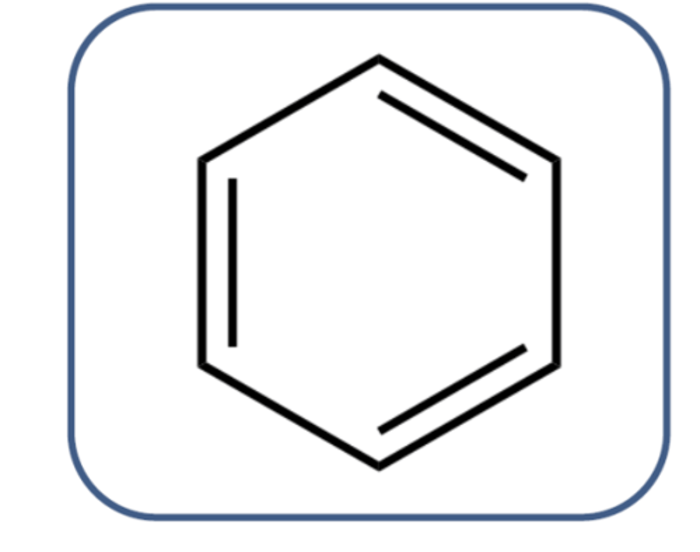 <ul><li><p>proposed that benzene consisted of a six-carbon ring with alternating single and double bonds</p></li><li><p>cyclohexatriene</p></li></ul><p></p>