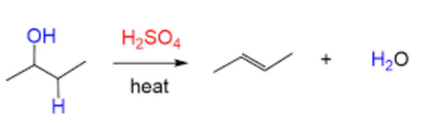 <p>Alcohol dehydration</p>