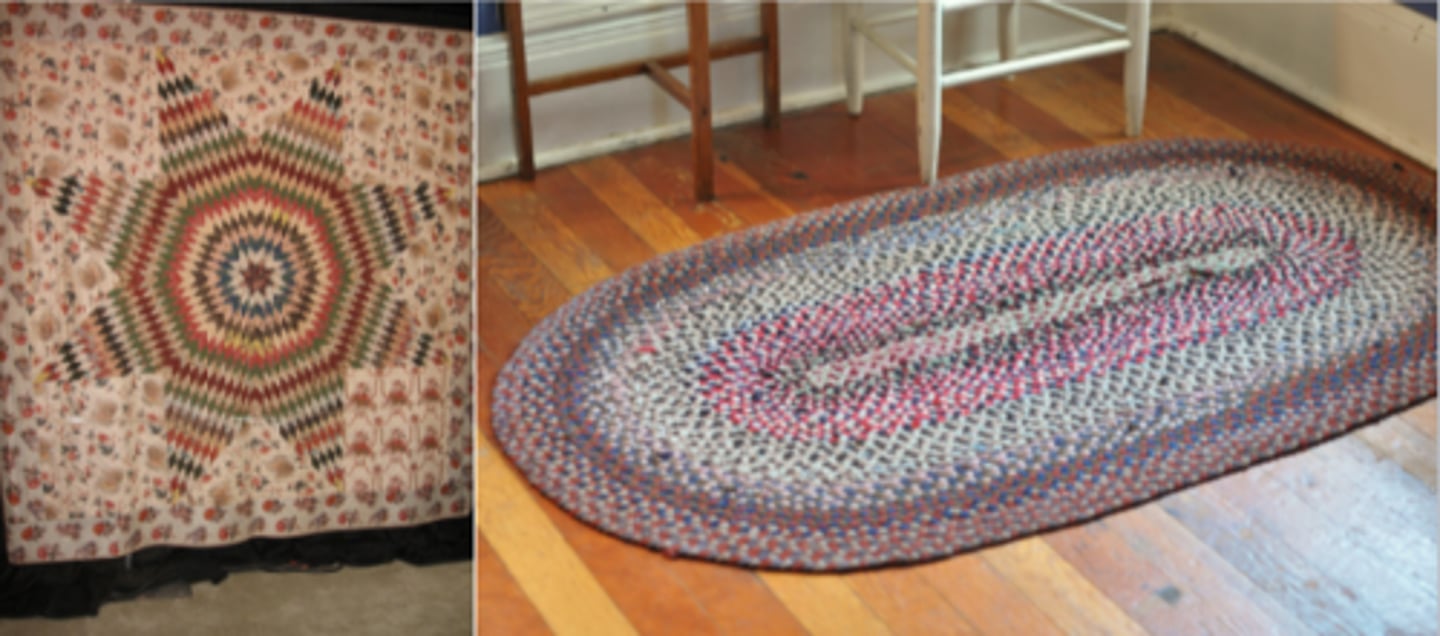 <p>- made from braided cloth strips</p>