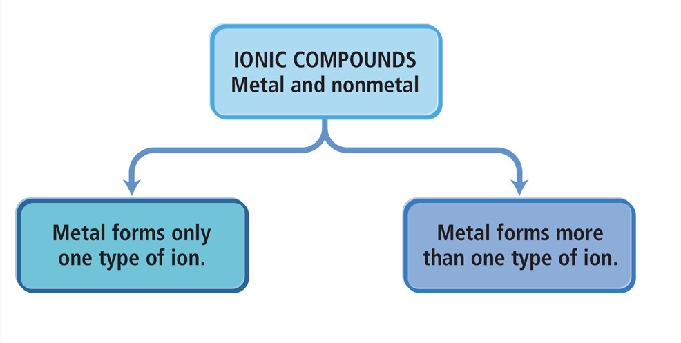 <p>Two types of ionic compounds </p>