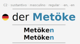 <p>Der Metöke / forastero</p>