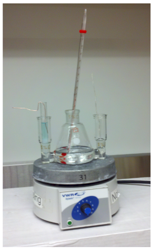 <p>our version of the electrochemical cell</p><p>Cu electrode</p><p>CuSO4(aq)</p><p>Ag electrode</p><p>Salt bridge - KNO3(aq) + agar gel</p><p>Fritted glass or small hole</p><p>Magnetic stirring bar</p><p>Thermometer</p><p>Stirring plate</p>