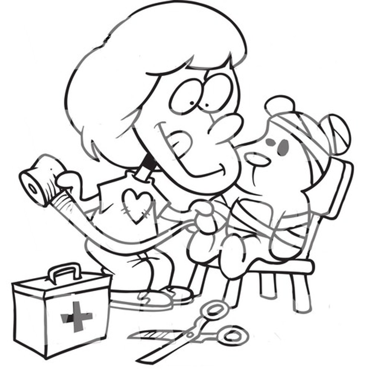 <p>He put the bandage on me</p>