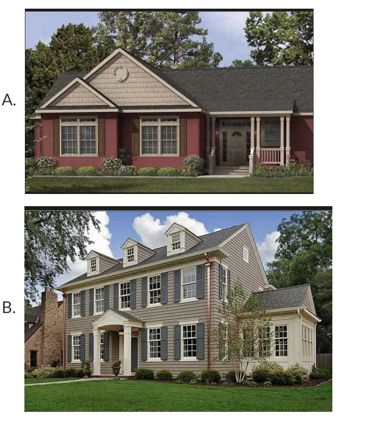 <p>Which of the following contemporary homes is most influenced by Georgian era designs?</p>
