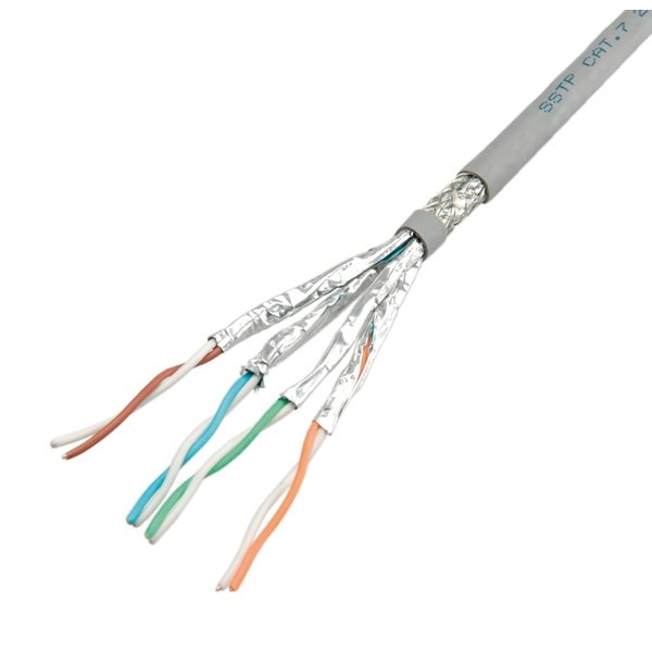 <p>Has a braided outer screen surrounding the entire cable included foil shielding around each twisted pairs of wires. </p>