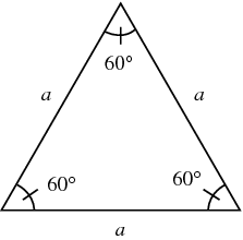 A triangle with all three sides congruent. (A regular triangle.)