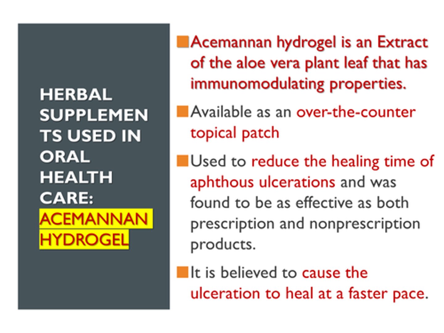 <p>Acemannan hydrogel</p>