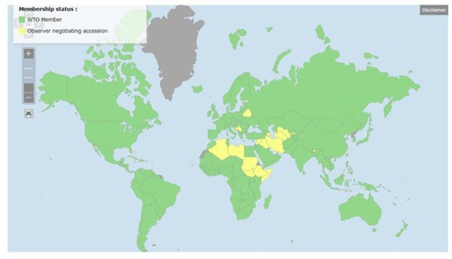 <p>An organization established in 1995 to replace GATT, with a focus on adjudicating disputes and covering a wider range of trade issues.</p>