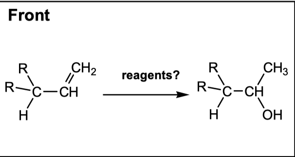 <p>What is the reagent?</p>