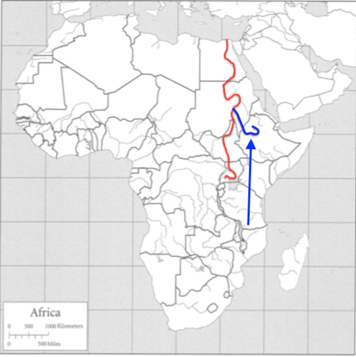 <p>The river in which early kingdoms in Egypt were centered around.</p>