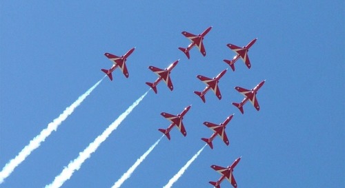 things moving in the same direction are grouped together