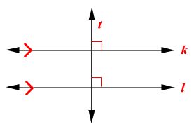 <p>lines perpendicular to a transversal</p>