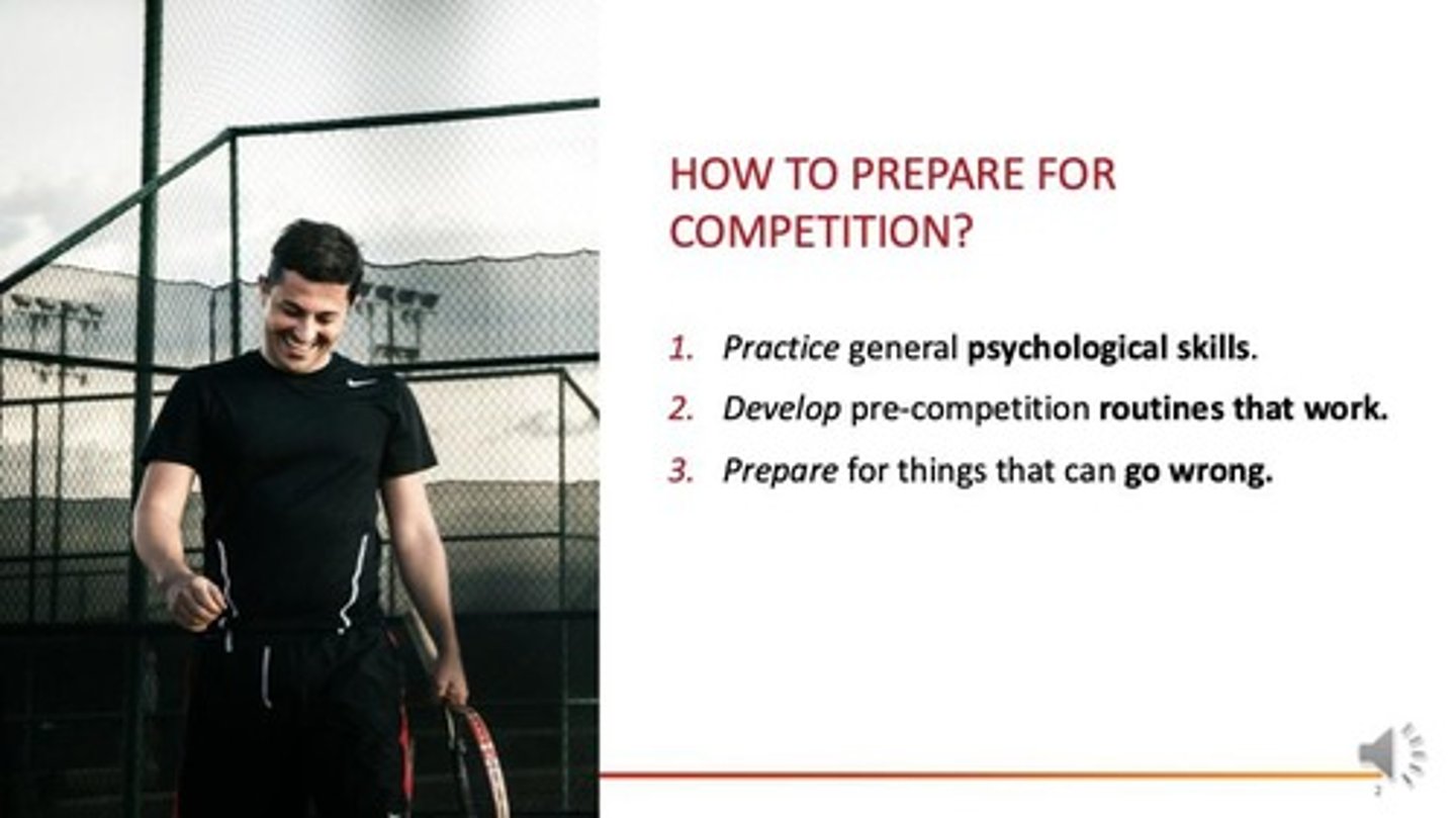 <p>Focus on 3-4 major things that are most likely to go wrong and prepare specifically for those.</p>