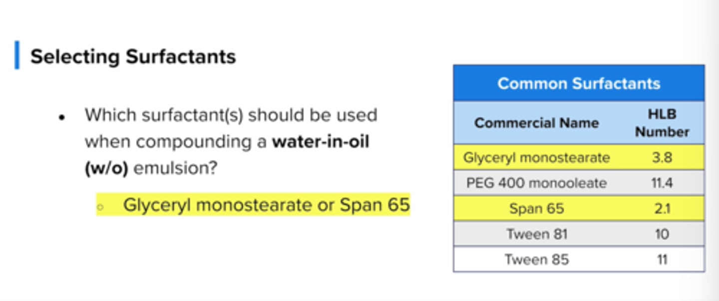 <p>Lower = like lipids</p><p>want lower hlb <10</p>