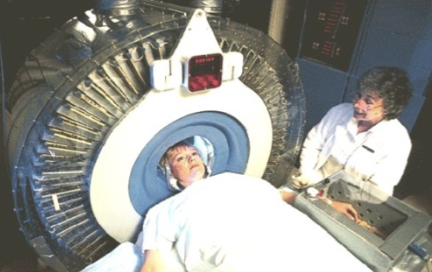 <p>What does a positron emission tomography PET scan visualize?</p>