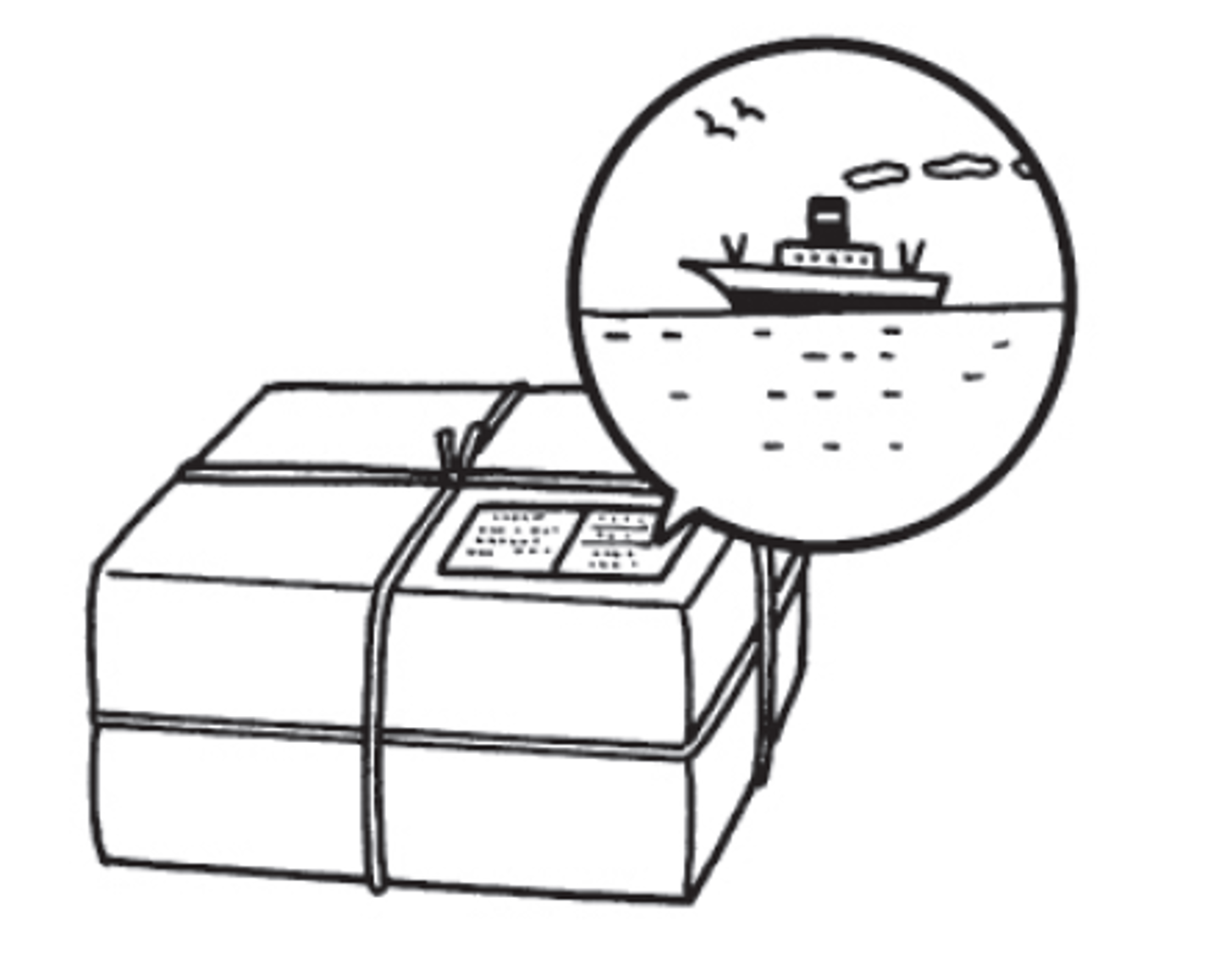 <p>gửi bằng đường biển<br>船便 </p>