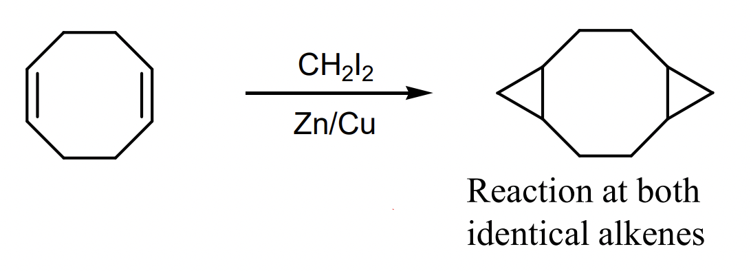 <p>= formation of carbenoid</p><p>= carbenoid cycloproponation (Simmons-Smith)  </p>