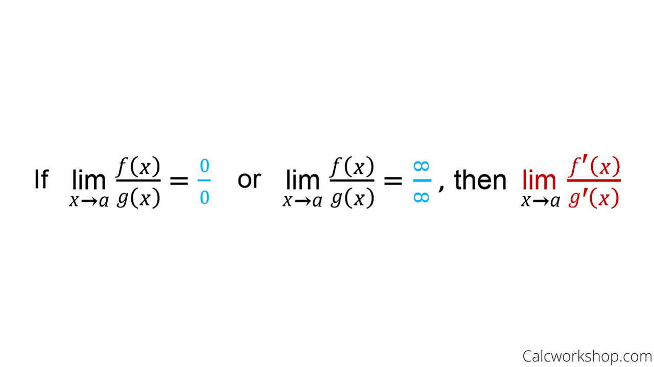 <p><span>We can only apply the L'Hospital's rule </span><strong>if the direct substitution returns an indeterminate form</strong><span>, that means 0/0 or ±∞/±∞. Apply it by finding the derivative of both the numerator and denominator.</span></p>