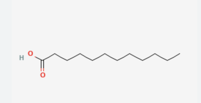 <p>12 carbons, no double bonds</p><p>saturated fatty acid</p><p>n-dodecanoate</p>