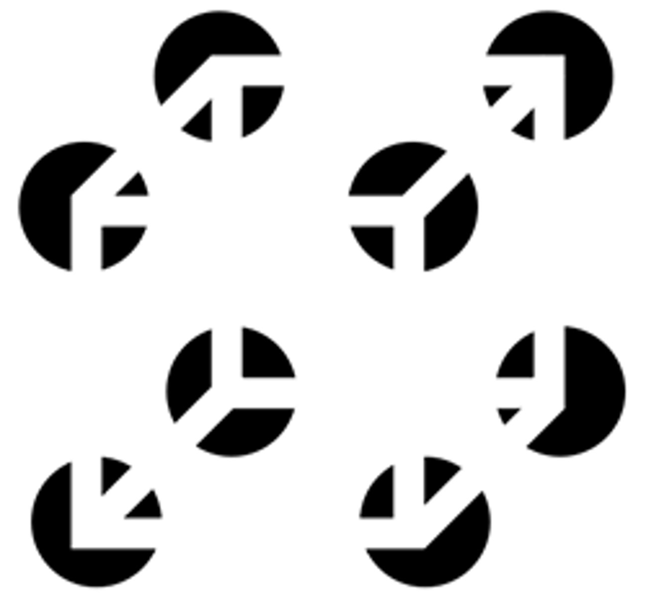 <p>perceived contours and cues to depth that don't physically exist</p>