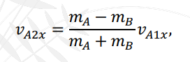 <p>Formula for ________ when body <em>B</em> is initially at rest.</p>