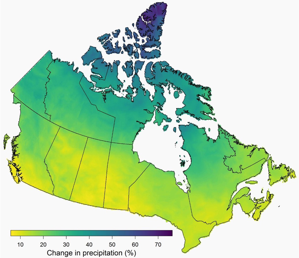 <p>Precipitation in 2100 - see other side</p>