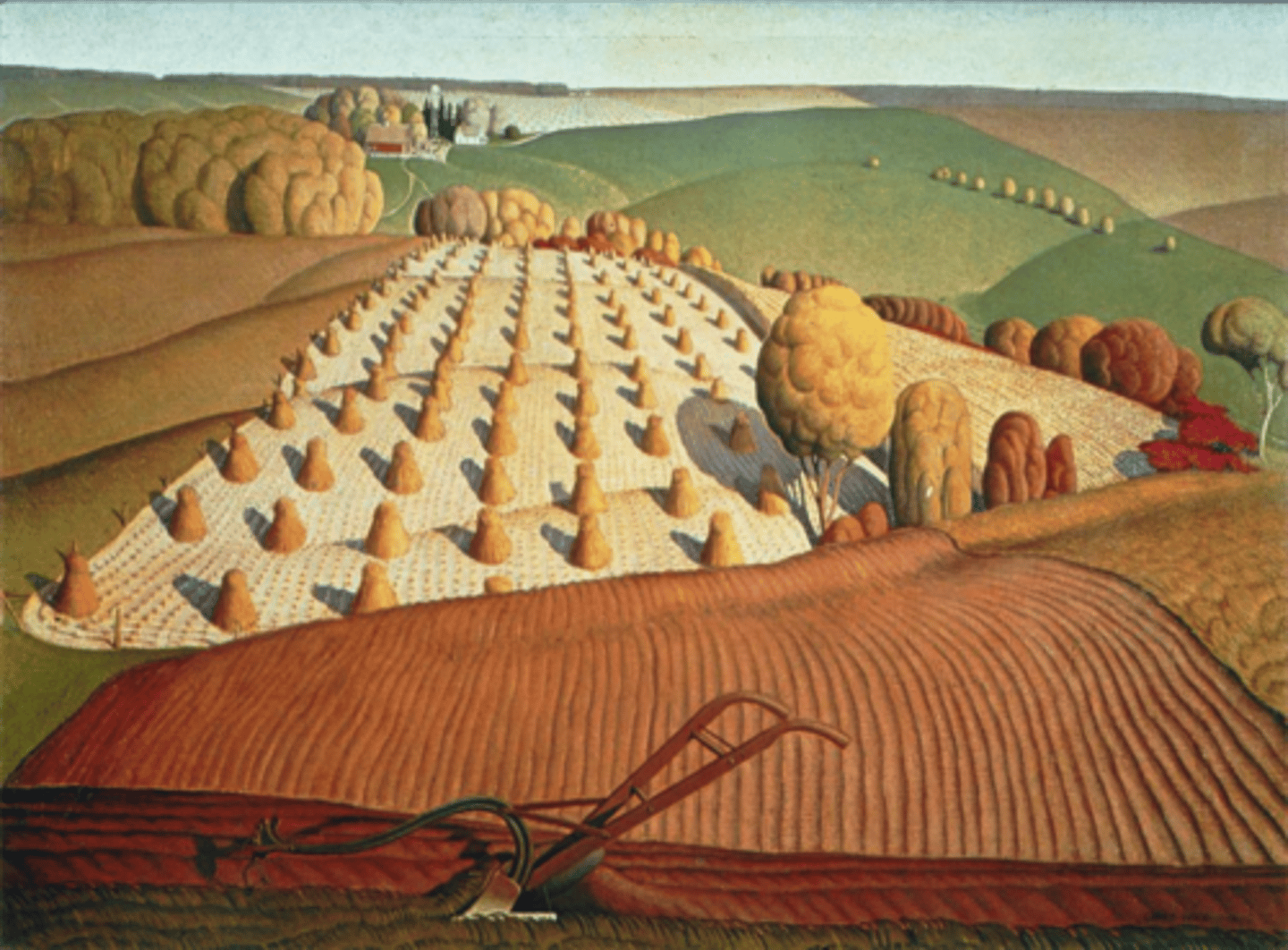 <p>Grant Wood, Fall Plowing, 1930</p>